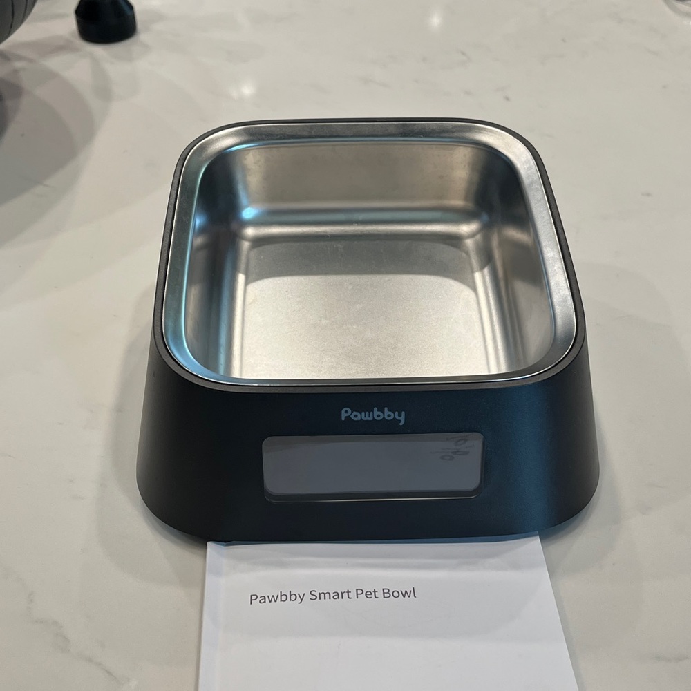 Pawbby Pet Bowl - Black and Silver